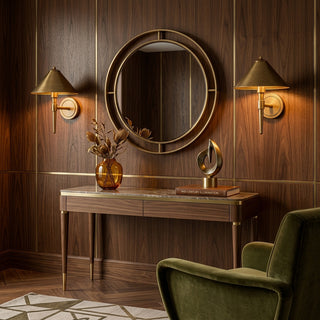 Bravin Brass Cone Sconce