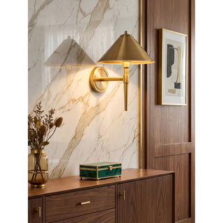Bravin Brass Cone Sconce