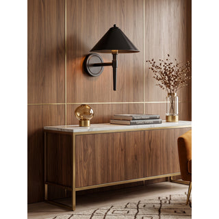 Bravin Brass Cone Sconce