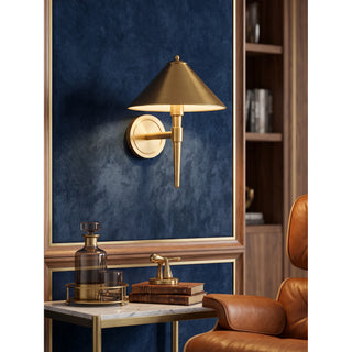 Bravin Brass Cone Sconce