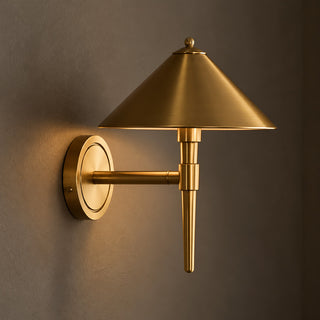 Bravin Brass Cone Sconce