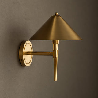 Bravin Brass Cone Sconce