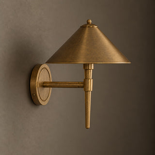 Bravin Brass Cone Sconce