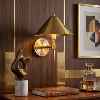 Bravin Brass Cone Sconce
