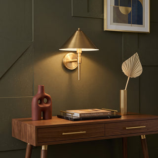 Bravin Brass Cone Sconce