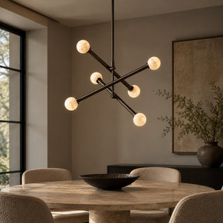 Caelen Alabaster Axis Chandelier