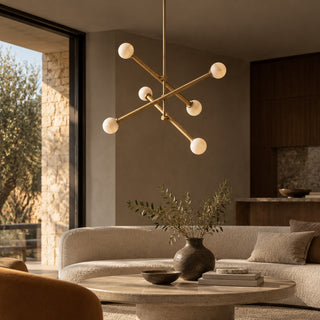 Caelen Alabaster Axis Chandelier