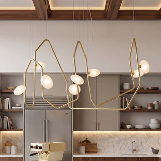 Contour Brass Linear Chandelier – detail 10