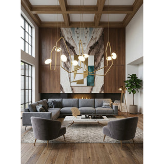 Contour Brass Linear Chandelier – detail 11
