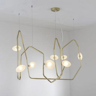 Contour Brass Linear Chandelier – detail 13