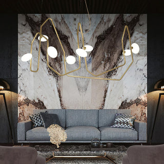 Contour Brass Linear Chandelier – detail 3