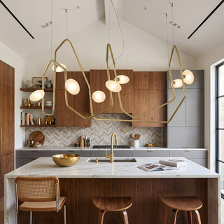 Contour Brass Linear Chandelier – detail 4