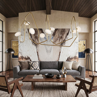 Contour Brass Linear Chandelier – detail 5