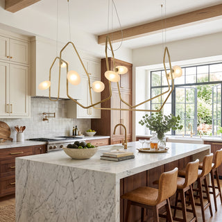 Contour Brass Linear Chandelier – detail 6