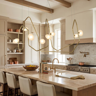 Contour Brass Linear Chandelier – detail 7