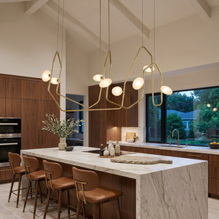 Contour Brass Linear Chandelier – detail 8
