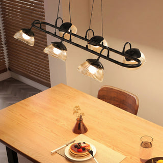 Coronis Linear Fluted Glass LED Chandelier