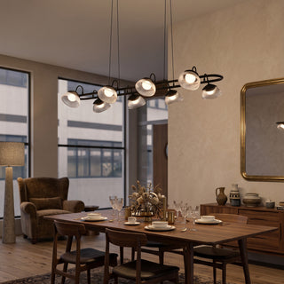 Coronis Linear Fluted Glass LED Chandelier