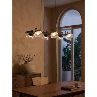 Coronis Linear Fluted Glass LED Chandelier