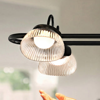 Coronis Linear Fluted Glass LED Chandelier