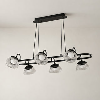 Coronis Linear Fluted Glass LED Chandelier
