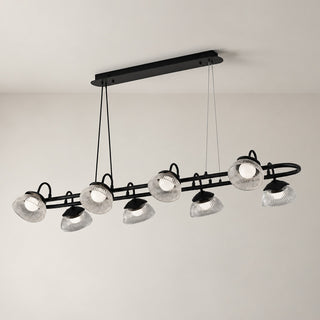 Coronis Linear Fluted Glass LED Chandelier