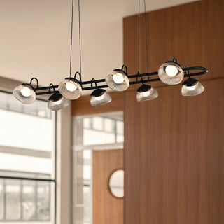 Coronis Linear Fluted Glass LED Chandelier