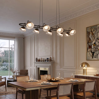 Coronis Linear Fluted Glass LED Chandelier