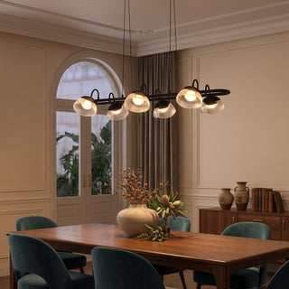 Coronis Linear Fluted Glass LED Chandelier