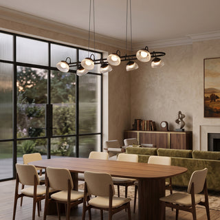 Coronis Linear Fluted Glass LED Chandelier