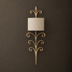 Antiqued Brass & Beige
