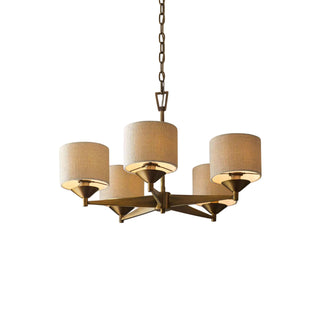 Daelen Linen Drum Chandelier