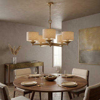 Daelen Linen Drum Chandelier