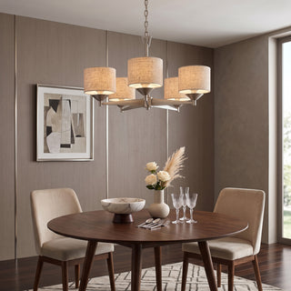 Daelen Linen Drum Chandelier