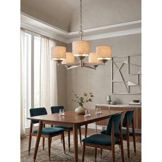 Daelen Linen Drum Chandelier