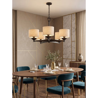 Daelen Linen Drum Chandelier