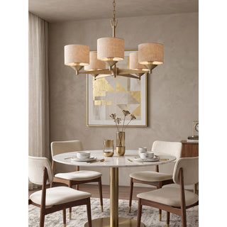 Daelen Linen Drum Chandelier