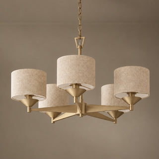 Daelen Linen Drum Chandelier
