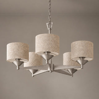 Daelen Linen Drum Chandelier