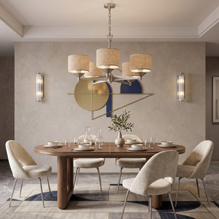 Daelen Linen Drum Chandelier