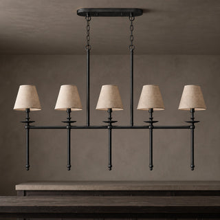 Elora Bobeche Linen Chandelier