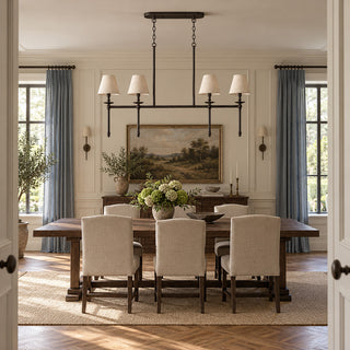 Elora Bobeche Linen Chandelier