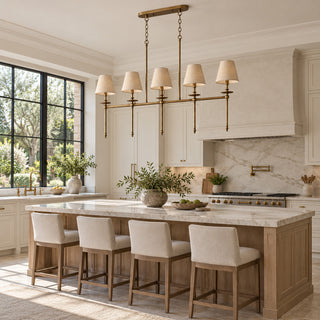 Elora Bobeche Linen Chandelier