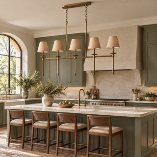 Elora Bobeche Linen Chandelier