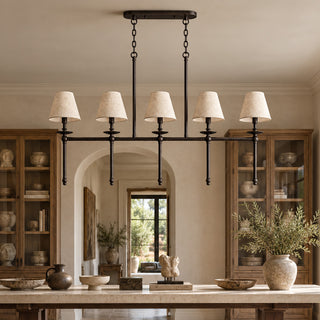 Elora Bobeche Linen Chandelier