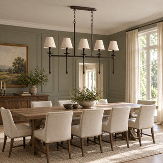 Elora Bobeche Linen Chandelier