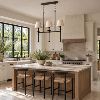 Elora Bobeche Linen Chandelier