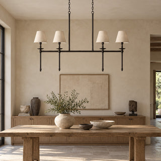 Elora Bobeche Linen Chandelier
