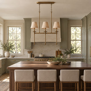 Elora Bobeche Linen Chandelier