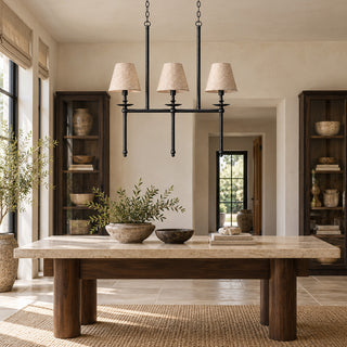 Elora Bobeche Linen Chandelier